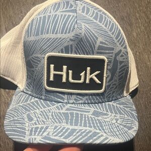 Huk Light Blue and Cream Patterned Cap